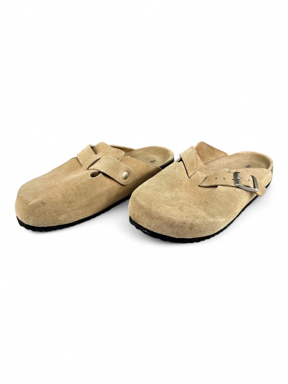 Quince Women's Suede Clog Mules Size 10 Tan